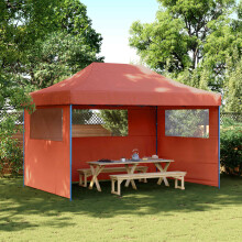 Berkfield Party Tent Folding Terracotta 279 x 410 x 315 cm Oxford Fabric