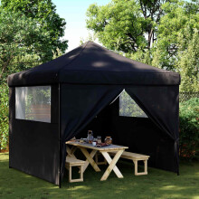 Berkfield Party Tent Folding Black 292 x 292 x 315 cm Oxford Fabric