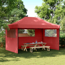 Berkfield Party Tent Folding Burgundy 292 x 440 x 315 cm Oxford Fabric