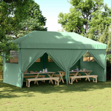 Berkfield Party Tent Folding Green 292 x 580 x 315 cm Oxford Fabric