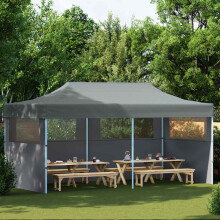 Berkfield Party Tent Folding Anthracite 291 x 580 x 315 cm Oxford Fabric