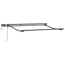 Berkfield Manual Awning Frame with LEDs Anthracite 3 x 2.5 m Aluminium