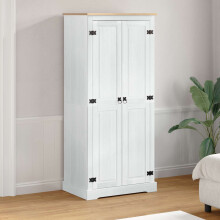 Berkfield Wardrobes with Shelf White 76 x 50 x 170 cm Solid Pine Wood