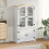 Berkfield Display Cabinet White 103.5 x 42 x 180 cm Solid Pine Wood 1