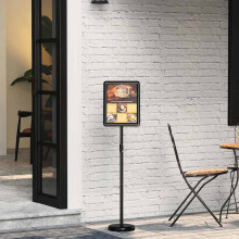 Berkfield Trade Show Displays Black 30 x 25 x 128 cm Aluminum