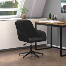 Berkfield Office Chair Height Adjustable Black 56 x 61.5 x 72 cm Velvet