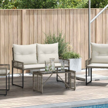 Berkfield Outdoor Table Grey and Black 80 x 40 x 40 cm