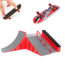Finger Skateboard Ramp Set with Mini Fingerboard, Modular Skatepark Kit for Kids (C)
