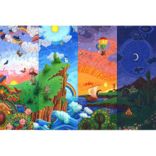 Wooden Jigsaw Puzzle 500 Pieces Natural Wood Texture Precise Fit Design Eco Friendly Gift for Adults