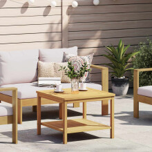 Berkfield Side Table Oil Natural 60 x 60 x 45 cm Solid Acacia Wood