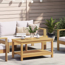 Berkfield Side Table Oil Natural 90 x 50 x 45 cm Solid Acacia Wood