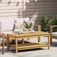 Berkfield Side Table Oil Natural 110 x 55 x 45 cm Solid Acacia Wood
