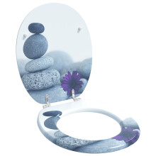 Berkfield Soft-Close Toilet Seat Grey 44 x 38 cm MDF board