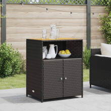 Berkfield Cabinet Black 70 x 50 x 87 cm Polyester and Roly Ratten