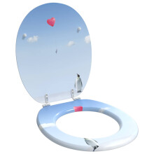 Berkfield Soft-Close Toilet Seat Blue 44 x 38 cm MDF board