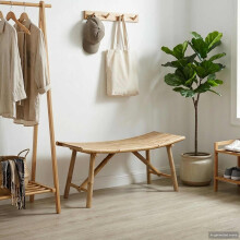 Berkfield Garden Bench Natural 110 x 45 x 50 cm Bamboo