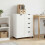 Berkfield Rolling Cabinet White 63.5 x 39 x 79 cm Solid Pine Wood 1