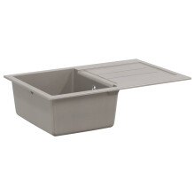 Berkfield Sink Grey 780 x 500 mm 80% Quartz and 20% Resin