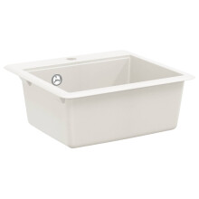 Berkfield Sink White 470 x 440 mm Granite