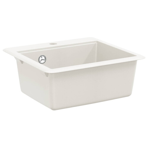 Berkfield Sink White 470 x 440 mm Granite