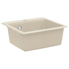 Berkfield Sink Beige 470 x 440 mm Granite