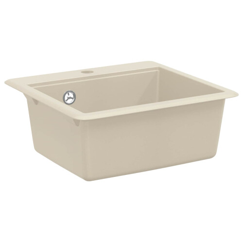 Berkfield Sink Beige 470 x 440 mm Granite