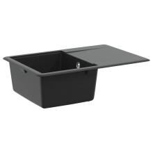 Berkfield Sink Black 670 x 460 mm Granite