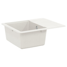 Berkfield Sink White 560 x 460 mm 80% Quartz and 20% Resin