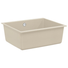 Berkfield Sink Beige 530 x 460 mm 80% Quartz and 20% Resin