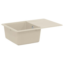 Berkfield Sink Beige 670 x 460 mm 80% Quartz and 20% Resin