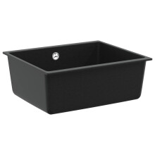 Berkfield Sink Black 530 x 460 mm 80% Quartz and 20% Resin
