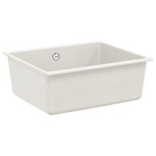 Berkfield Sink White 530 x 460 mm 80% Quartz and 20% Resin