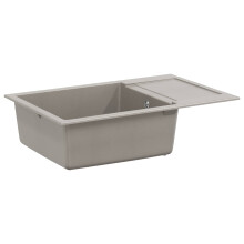 Berkfield Sink Grey 780 x 500 mm 80% Quartz and 20% Resin