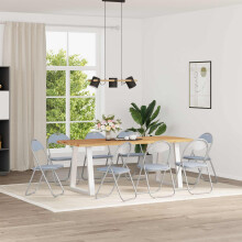 Berkfield Folding Chair 8 pcs Grey 48 x 43.5 x 81 cm Faux Leather
