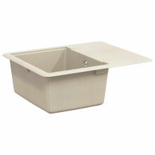 Berkfield Sink Beige 560 x 460 mm 80% Quartz and 20% Resin