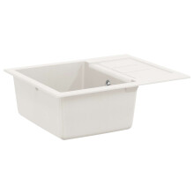 Berkfield Sink White 620 x 500 mm 80% Quartz and 20% Resin