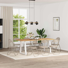 Berkfield Folding Chair 8 pcs Sand 48 x 43.5 x 81 cm Faux Leather