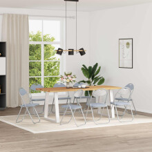 Berkfield Folding Chair 8 pcs Grey 48 x 43.5 x 81 cm Faux Leather