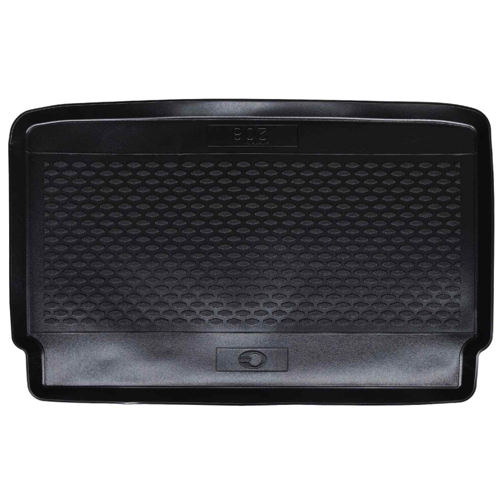 Berkfield Trunk Mat Suitable For Peugeot 208 2018- Rubber Black 6969500629385