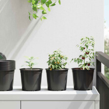 Berkfield Flower Pot 100 pcs Black ò 15 x 13 cm Plastic