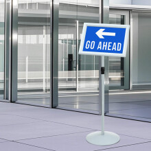 Berkfield Pedestal Poster Stand Silver 33 x 33 x 126 cm PVC and Steel