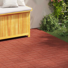 Berkfield Stepping Stone 6 pcs Red 40.5 x 40.5 x 2 cm Rubber