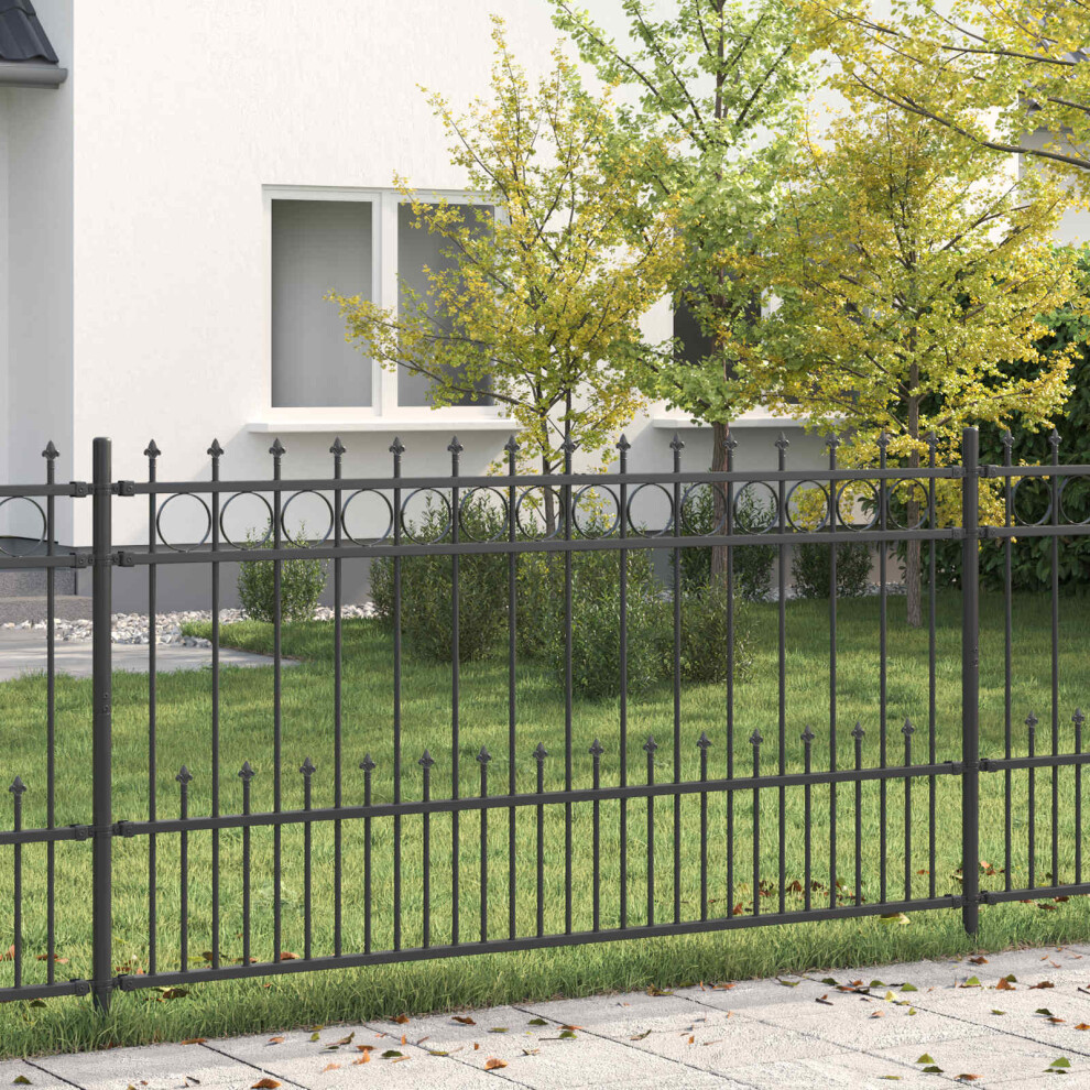Berkfield Spike Ring Fence Horst Black 5691247496418