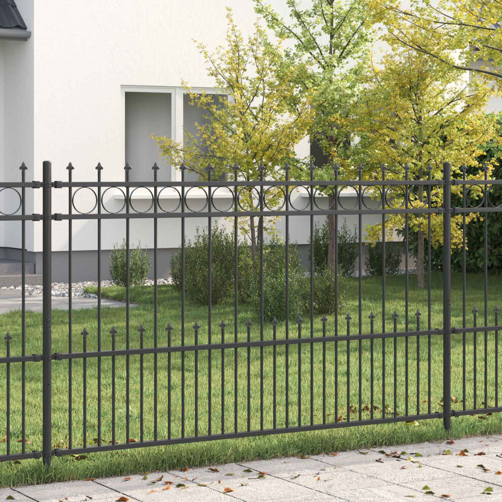 Berkfield Spike Ring Fence Horst Black 5449264296418