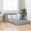 Berkfield Folding Sofa Bed Light Grey 148 x 71 x 83 cm Fabric 1