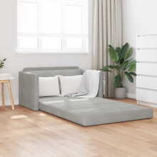 Berkfield Folding Sofa Bed Light Grey 124 x 71 x 78 cm Velvet