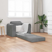 Berkfield Folding Sofa Bed Dark Grey 98 x 71 x 83 cm Velvet