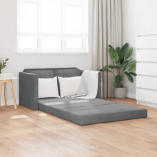 Berkfield Folding Sofa Bed Dark Grey 122 x 70 x 60 cm Velvet