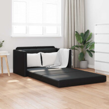 Berkfield Folding Sofa Bed Black 124 x 71 x 78 cm Faux Leather