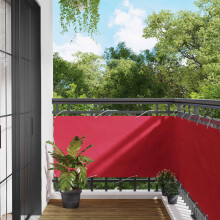 Berkfield Balcony Screen Burgundy 75 x 500 cm PU coated oxford alu